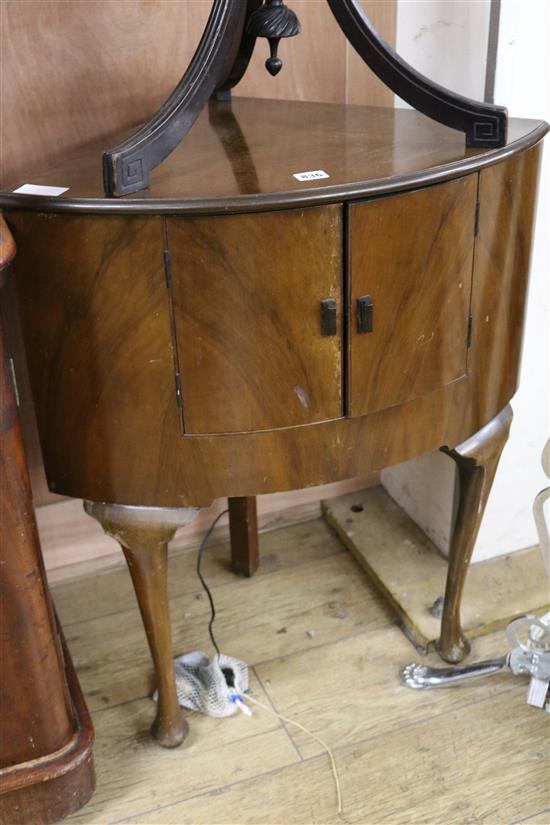 A G. Marconi corner radio cabinet W.64cm